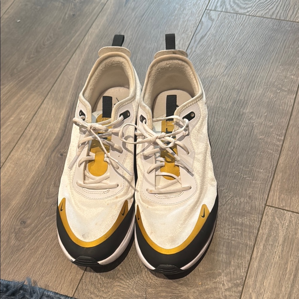 Stylish White and Yellow Sneakers